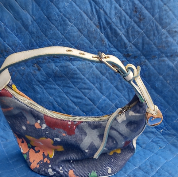 Vintage Dooney & Bourke canvas painted handbag - Picture 3 of 16